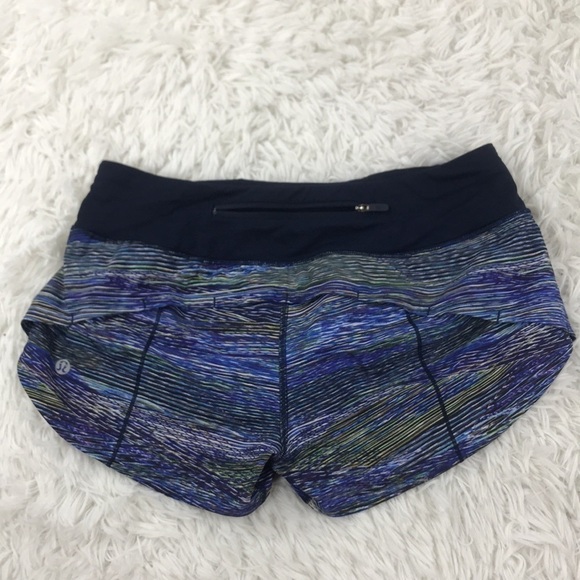 Lululemon Speed Up Short *2.5" Interconnect Blue Multi / True Navy - Picture 2 of 5